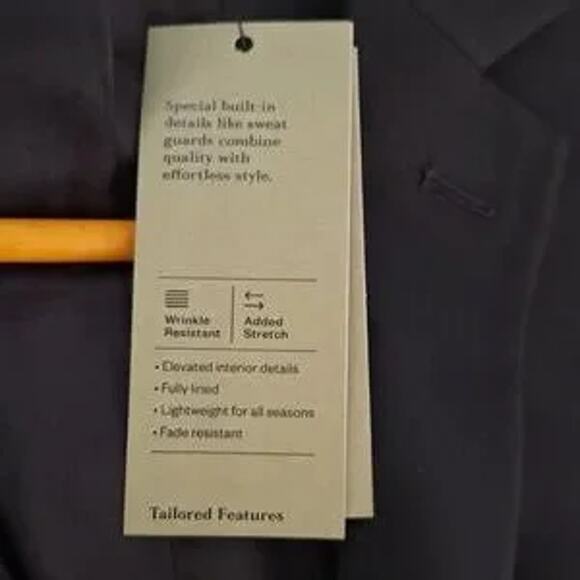 BRAND NEW! Men's Standard Fit 2 Button Suit Jacket - BLACK - Goodfellow & Co 34L - Picture 10 of 10